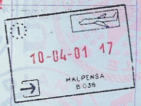 Passport Stamps Italy